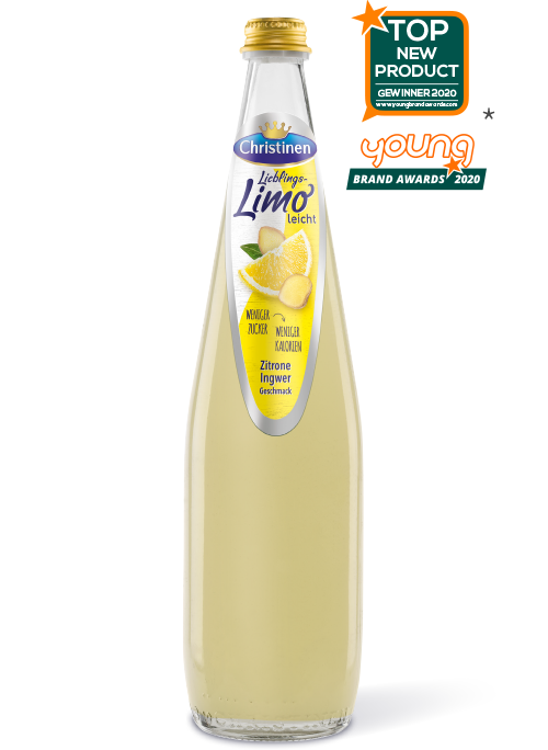 Christinen Lieblings Limo Zitrone Ingwer 075l Glas Mehrweg