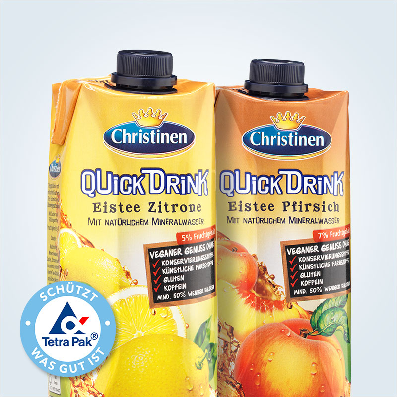 Eistee Quick Drink Pfirsich Eistee & Zitronen Eistee