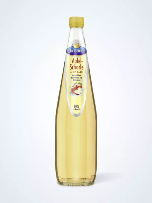 Christinen Apfelschorle Altes Land 0,75 l Glas MW Christinen Apfelschorle Altes Land 0,75 l Glas MW